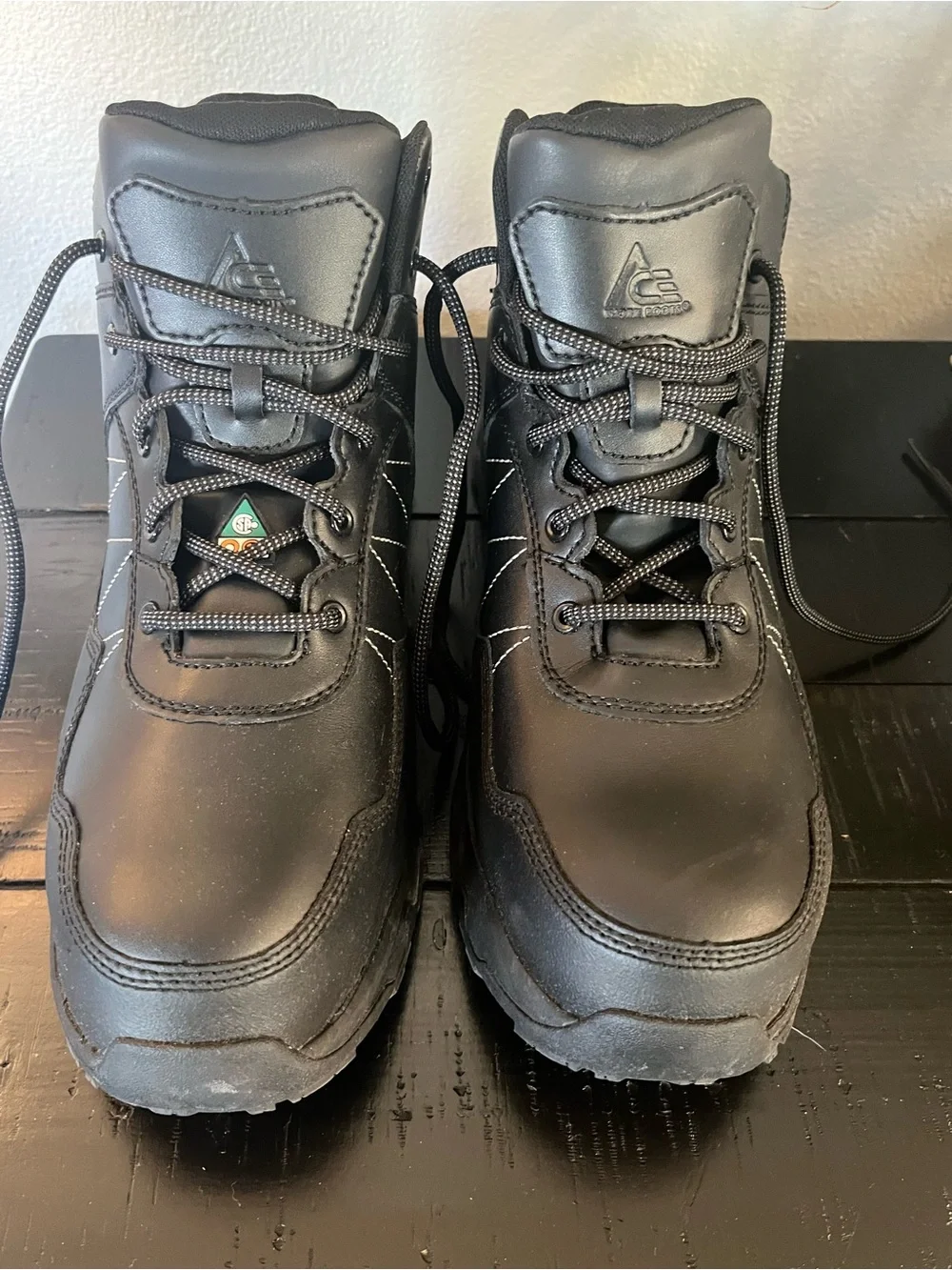 Shoes For Crews Men's Black Lace-Up Safety Boots